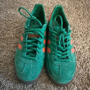 Adidas Spezial Green and Orange. Size 6 in men’s.
